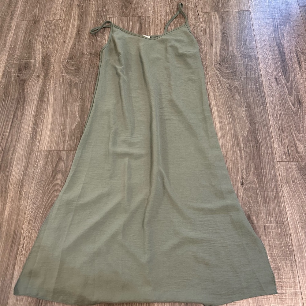 Sage Green Spaghetti Strap Dress NWT